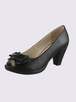 Chaussure à bout ouvert imitation cuir souple