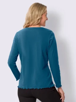 Chemise à manches longues 2 en 1 coupe aspect 2 en 1