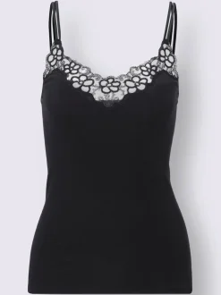 Chemise à bretelles côtes fines