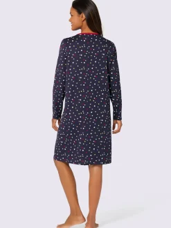 Chemise de nuit bleu marine motif étoilé