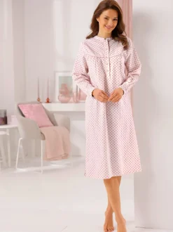 Chemise de nuit flanelle tissée, grattée à l'intérieur et à l'extérieur