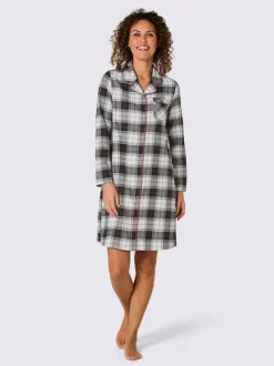 Chemise de nuit flanelle tissée, grattée à l'intérieur et à l'extérieur