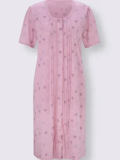 Chemise de nuit nervures et dentelle affinantes