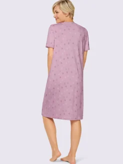 Chemise de nuit nervures et dentelle affinantes