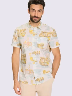 Chemise à manches courtes imprimé tendance