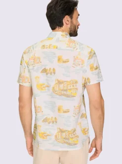 Chemise à manches courtes imprimé tendance