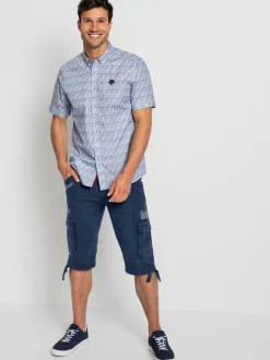 Chemise à manches courtes ravissant tissu imprimé