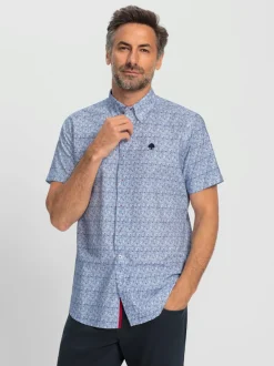 Chemise à manches courtes ravissant tissu imprimé