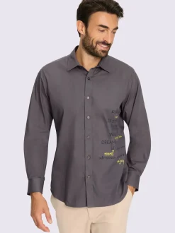 Chemise à manches longues motif imprimé
