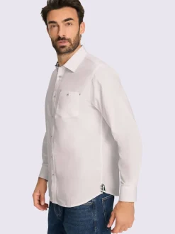 Chemise à manches longues nombreux détails mode
