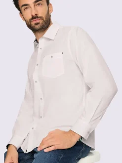 Chemise à manches longues nombreux détails mode