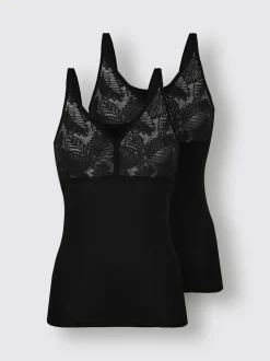 Chemise soutien-gorge sans armatures côtes fines