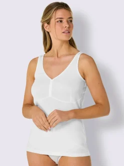 Chemise soutien-gorge sans armatures côtes fines