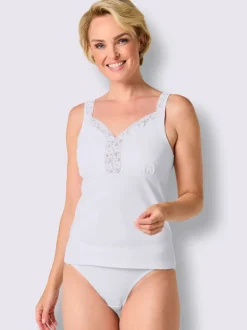 Chemise soutien-gorge sans armatures côtes fines