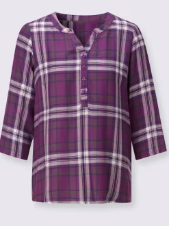 Chemisier à carreaux pure viscose