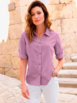 Chemisier en coton 30% de lin