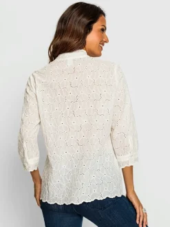 Chemisier en dentelle superbe broderie de madère