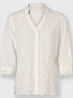Chemisier en dentelle superbe broderie de madère