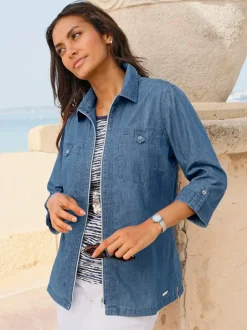 Chemisier en jean pur coton