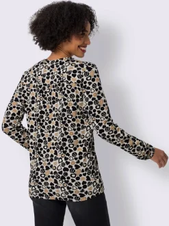 Chemisier en jersey motif cœur tendance