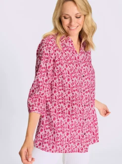 Chemisier long joli motif léopard