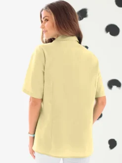 Chemisier manches courtes col chemise en qualité légère