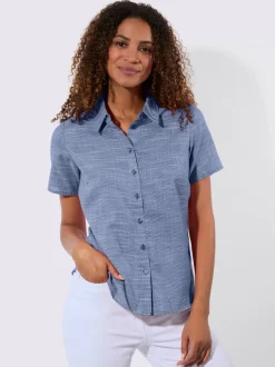 Chemisier à manches courtes 50% coton