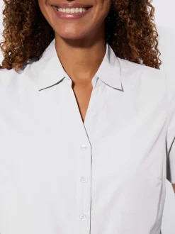 Chemisier à manches courtes 50% coton