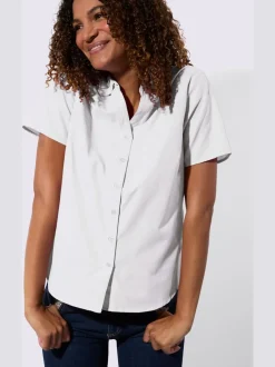 Chemisier à manches courtes 50% coton