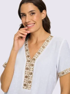 Chemisier à manches courtes pure viscose