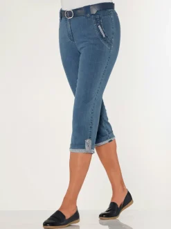 Corsaire en jean 98% coton
