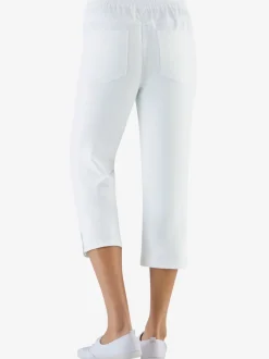 Corsaire en jean et coton avec ceinture élastique