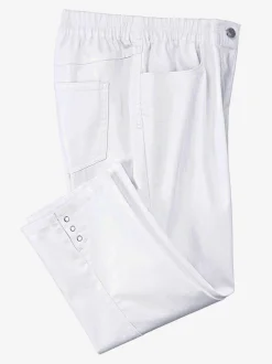 Corsaire en jean et coton avec ceinture élastique