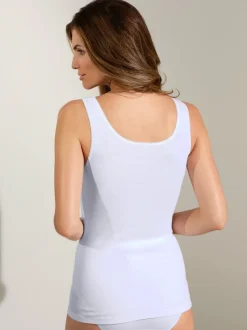 Débardeur encolure en cœur orné de broderie anglaise