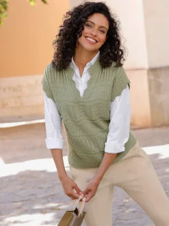 Débardeur en tricot doux et chaud