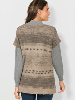 Débardeur en tricot motif intarsia