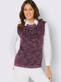 Débardeur en tricot superbe fil multicolore