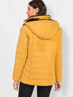 Doudoune à capuche matelassée avec doublure polaire et poches zippées