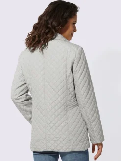 Doudoune mélange de motifs matelassés