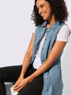Gilet en jean avec coton