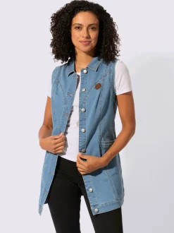 Gilet en jean avec coton