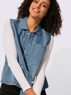 Gilet en jean coton de qualité