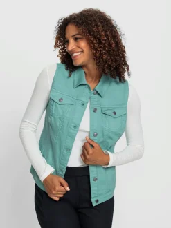 Gilet en jean coton extensible confortable
