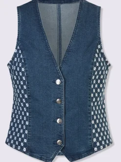 Gilet en jean denim doux