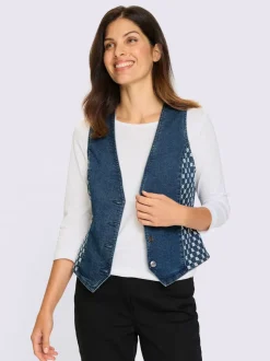 Gilet en jean denim doux