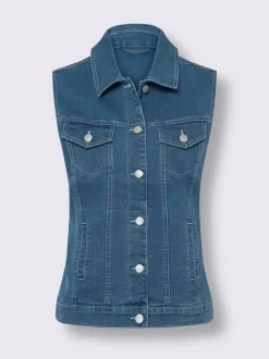 Gilet en jean denim doux