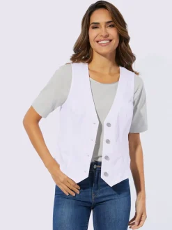 Gilet en jean denim doux