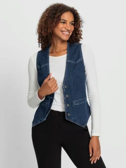 Gilet en jean qualité coton doux sur la peau
