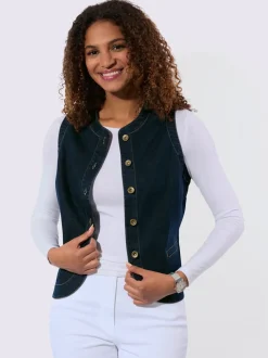 Gilet en jean qualité coton doux sur la peau