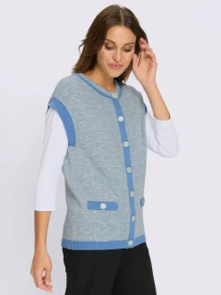 Gilet en tricot boutons décoratifs